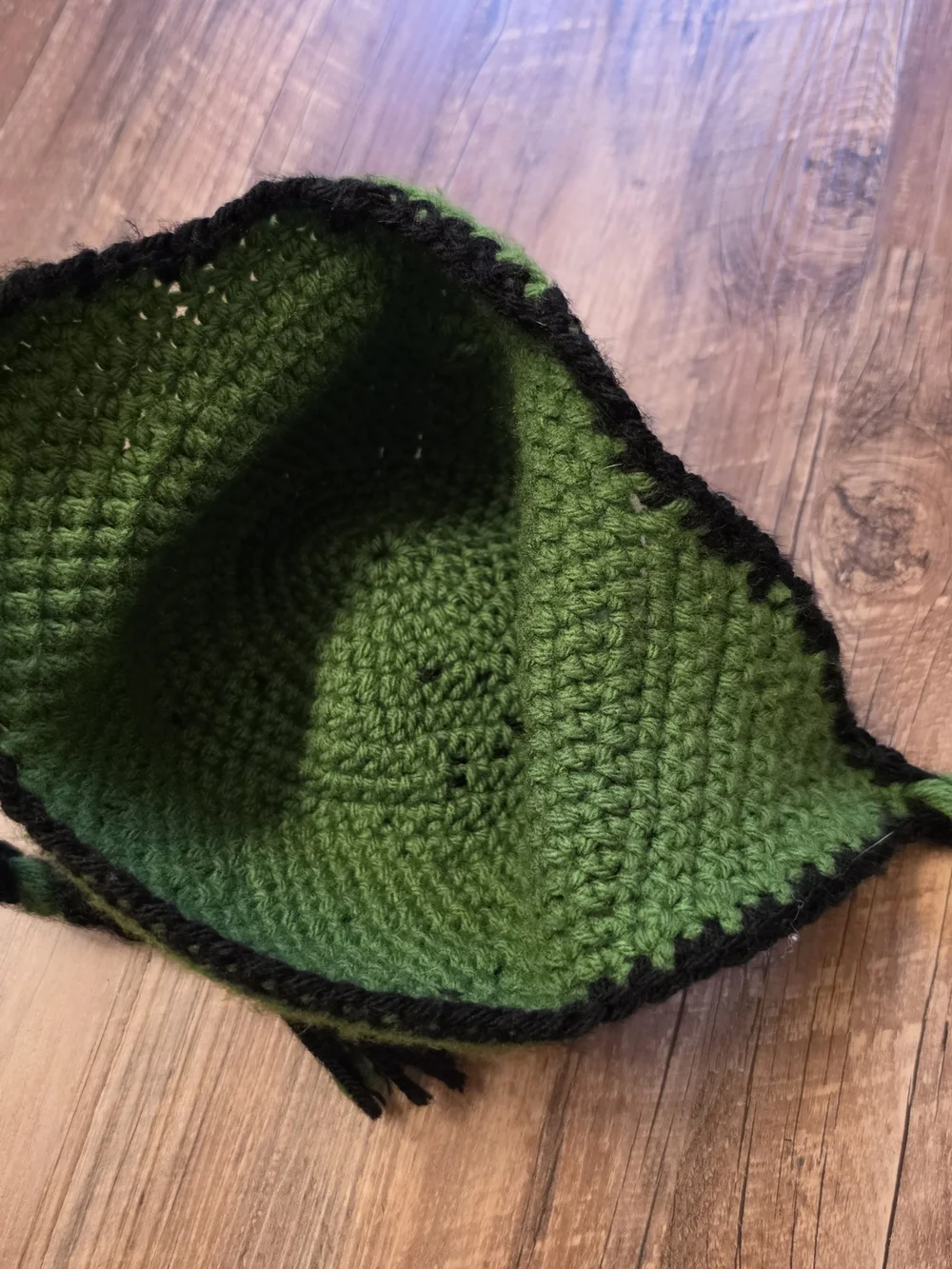 Handmade Crochet Minecraft Creeper Earflap Beanie Hat with Braids – Toddler Size